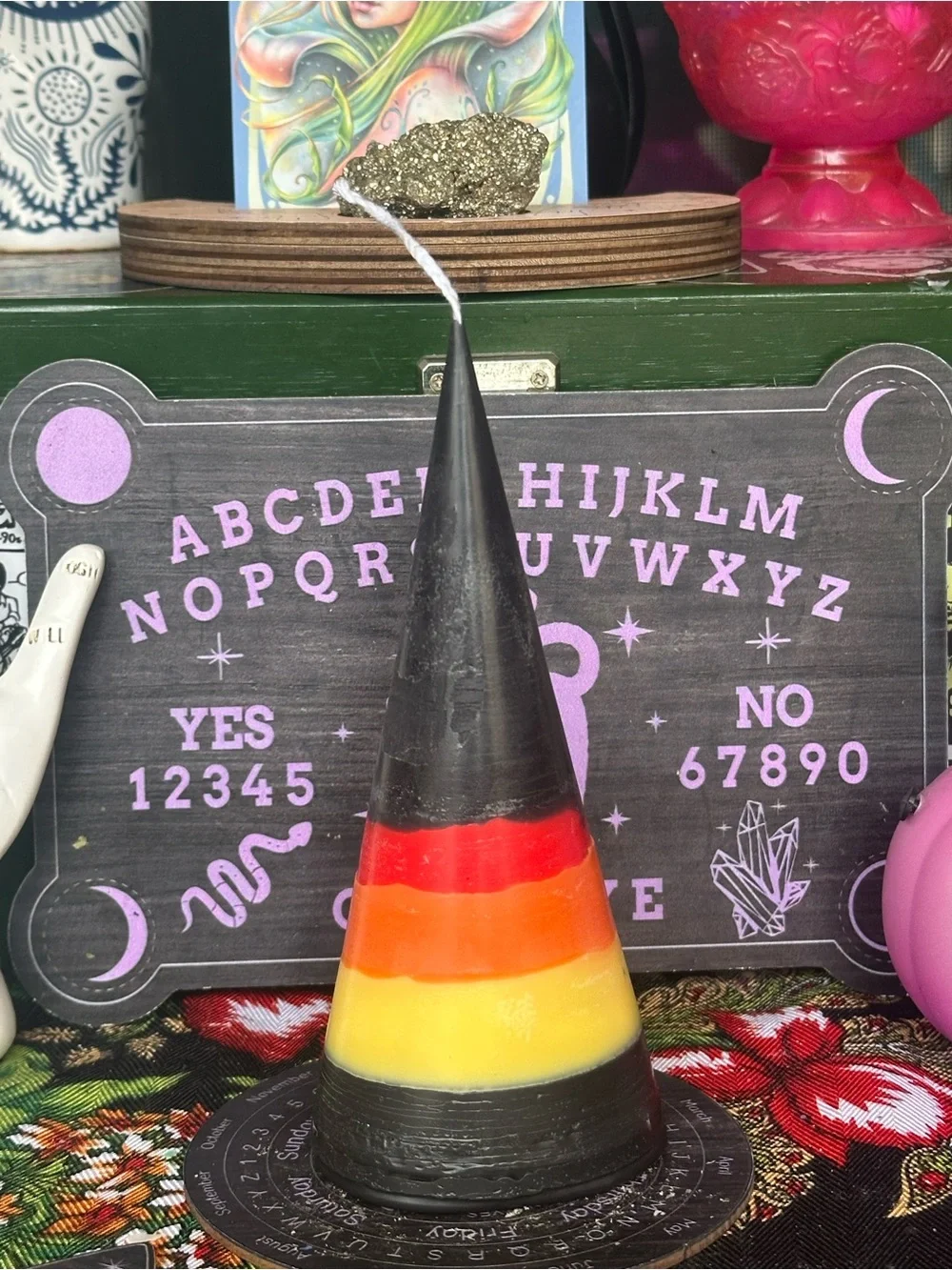 Witch’s Bonfire Cone Candle